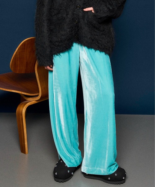 MAISON SPECIAL（メゾンスペシャル） パンツ Multi Fabric Velour Easy