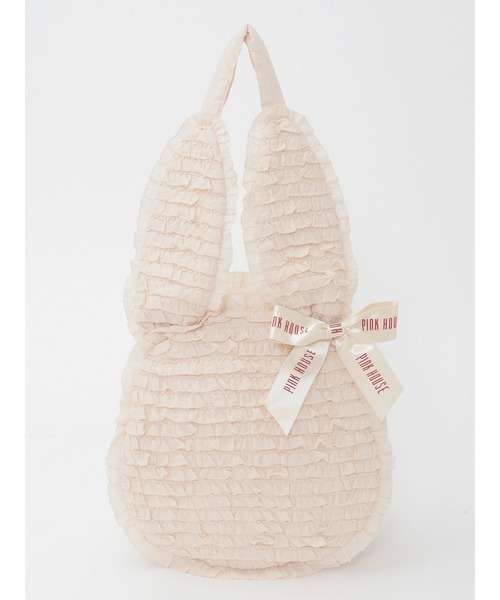 ピンクハウス　うさぎフリルバッグ　ブラウン PINK HOUSE（ピンクハウス） ショルダーバッグ バッグ うさぎ顔ぐるみ