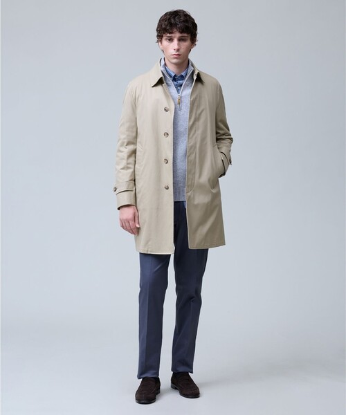 jj 23aw ステンカラーコート 定番】コンパクトスピンギャバジン ステンカラーコート