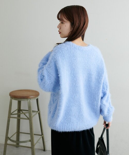 Discoat（ディスコート） カーディガン 「WEB限定」ケーブルシャギー