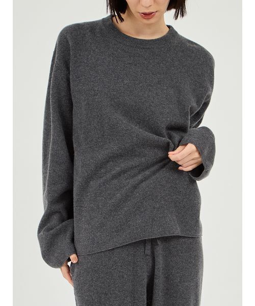emmi ニット セーター 「セットアップ対応」ラムウールオーバーニット