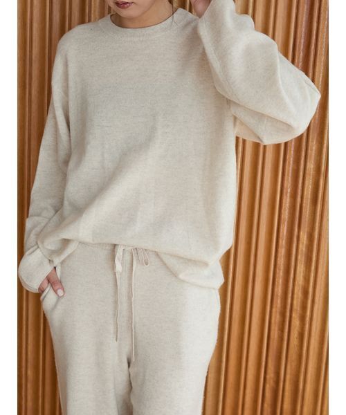 emmi ニット セーター 「セットアップ対応」ラムウールオーバーニット