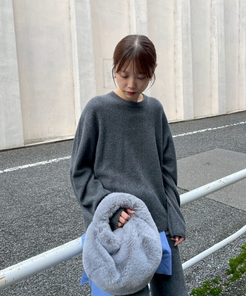 emmi ニット セーター 「セットアップ対応」ラムウールオーバーニット