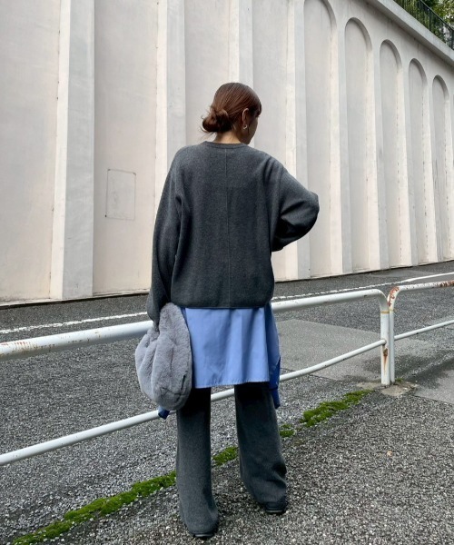 emmi ニット セーター 「セットアップ対応」ラムウールオーバーニット