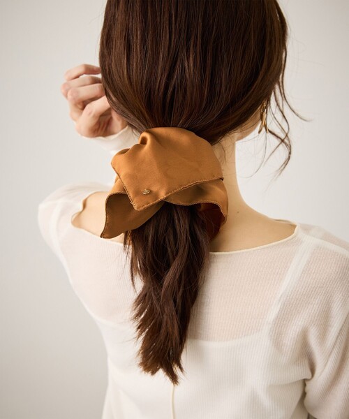 ROPE' PICNIC（ロペ ピクニック） ヘアゴム チャーム付きサテン