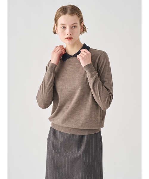 JOHN SMEDLEY（ジョンスメドレー） ニット セーター バイカラー長袖