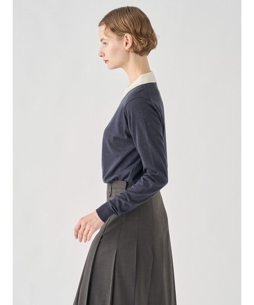 JOHN SMEDLEY（ジョンスメドレー） ニット セーター バイカラー長袖