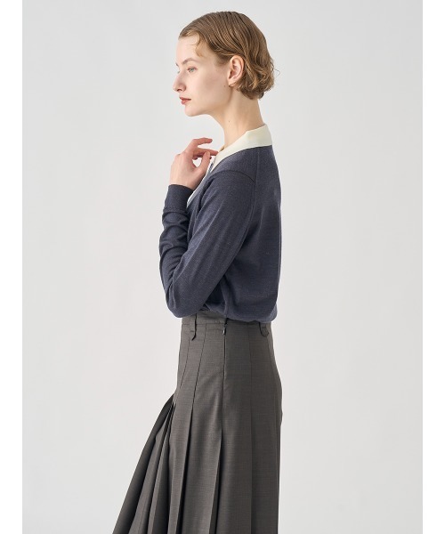 JOHN SMEDLEY（ジョンスメドレー） ニット セーター バイカラー長袖