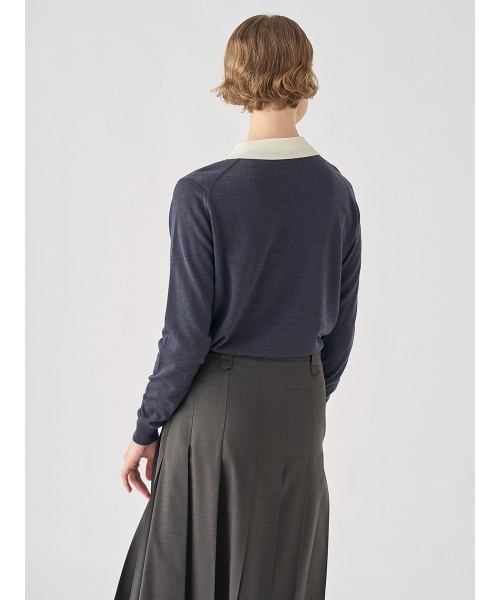 JOHN SMEDLEY（ジョンスメドレー） ニット セーター バイカラー長袖