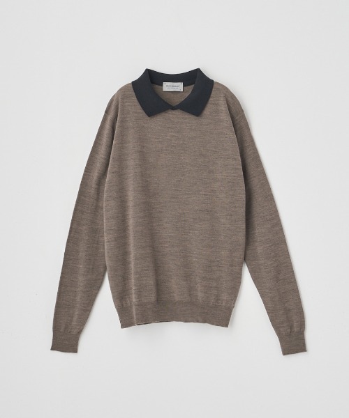 JOHN SMEDLEY（ジョンスメドレー） ニット セーター バイカラー長袖