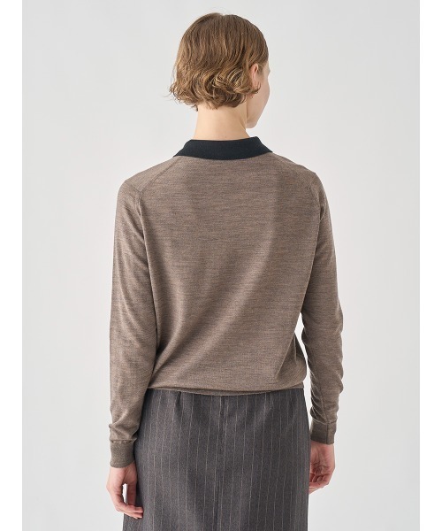 JOHN SMEDLEY（ジョンスメドレー） ニット セーター バイカラー長袖