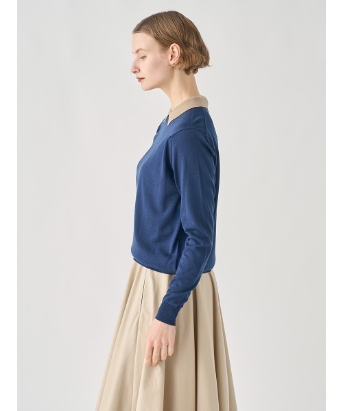 JOHN SMEDLEY（ジョンスメドレー） ニット セーター バイカラー長袖