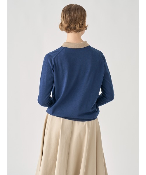 JOHN SMEDLEY（ジョンスメドレー） ニット セーター バイカラー長袖