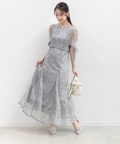 RANDA（ランダ） ワンピース エンブロイダリーチュールパイピング