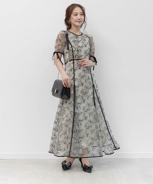 RANDA（ランダ） ワンピース エンブロイダリーチュールパイピング