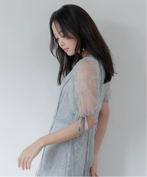 RANDA（ランダ） ワンピース エンブロイダリーチュールパイピング