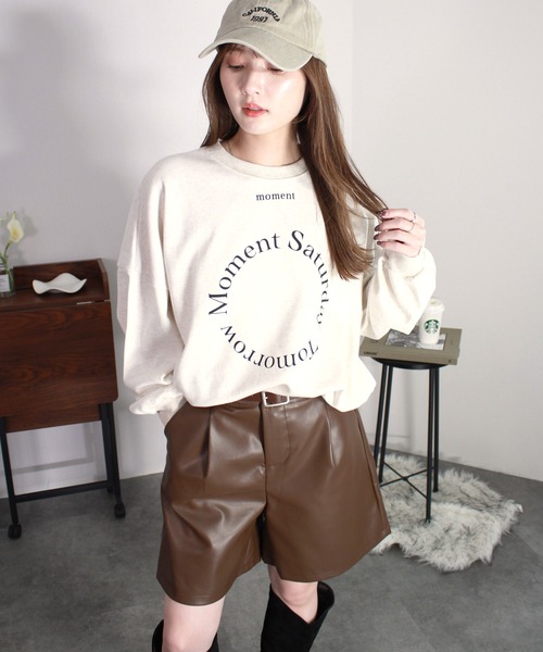 Reurie'（レウリィ） パンツ 「2点セット」ベルト付きフェイクレザー