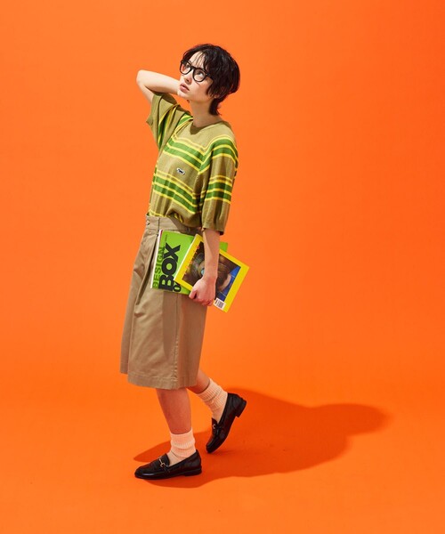 「TOWNCRAFT」 半袖ニット MEDIUM ブラック メンズ_画像3