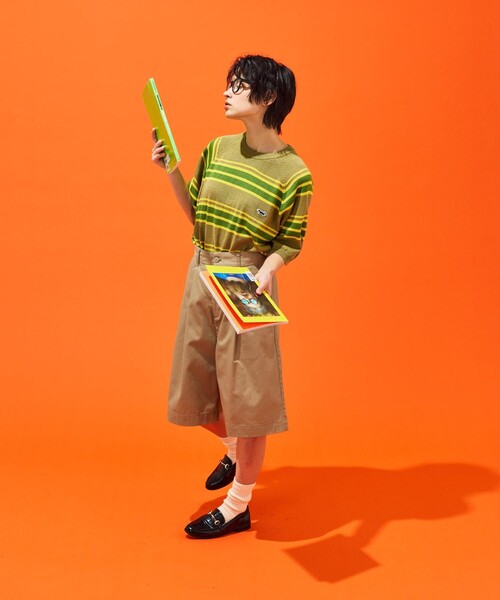 「TOWNCRAFT」 半袖ニット MEDIUM ブラック メンズ_画像6