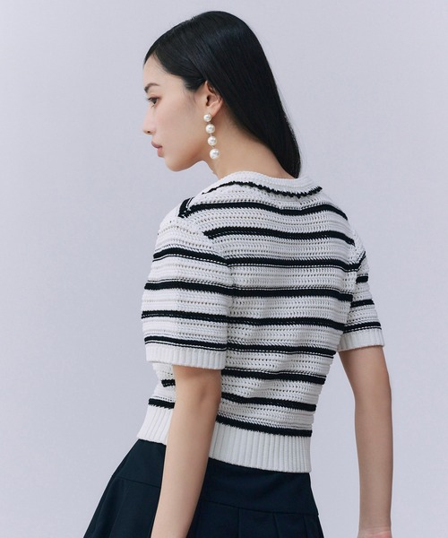 「EIMY ISTOIRE」 半袖ポロシャツ F ホワイト レディース_画像8