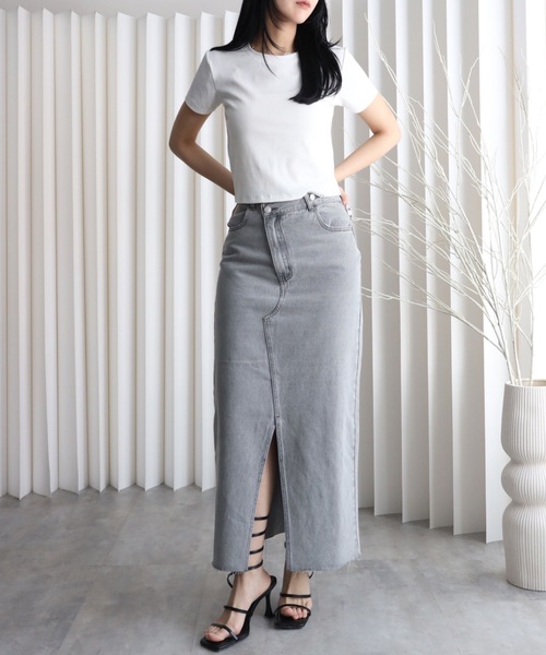YENNA デニムスカート 「 YENNA Original Jeans 」クロスデザイン