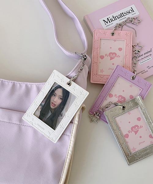 LYEON（リヨン） カードケース 推し活トレカホルダー/スター型押し