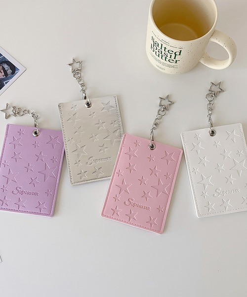 LYEON（リヨン） カードケース 推し活トレカホルダー/スター型押し