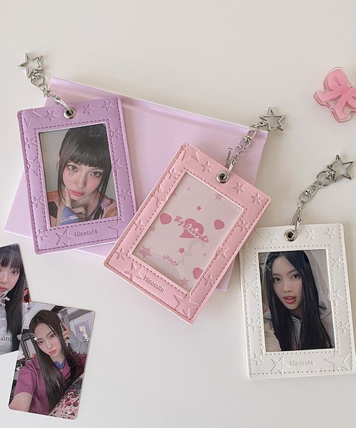 LYEON（リヨン） カードケース 推し活トレカホルダー/スター型押し