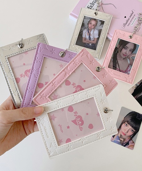 LYEON（リヨン） カードケース 推し活トレカホルダー/スター型押し