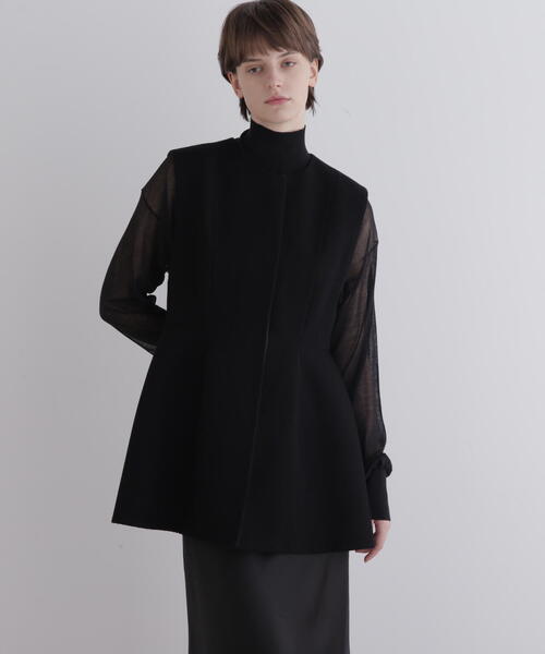 【未使用】LE PHIL ツイード　コート　ジャケット LE PHIL（ル フィル） ジャケット ノーカラージャケット ツイード