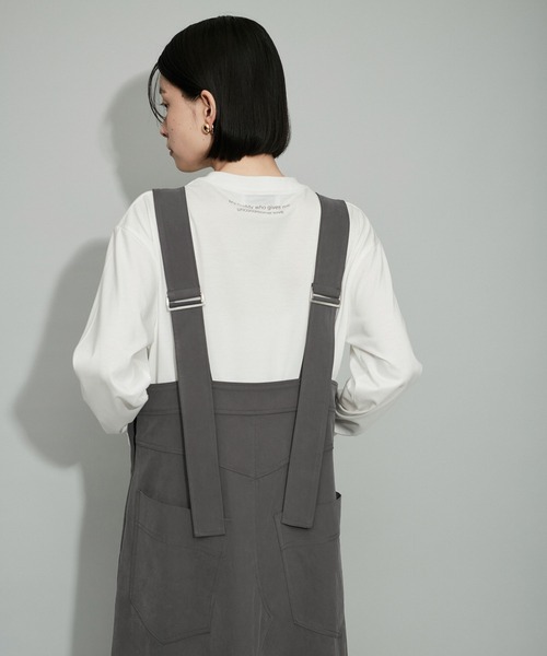 ADAM ET ROPE'（アダムエロペ） サロペットスカート FREE ブラック