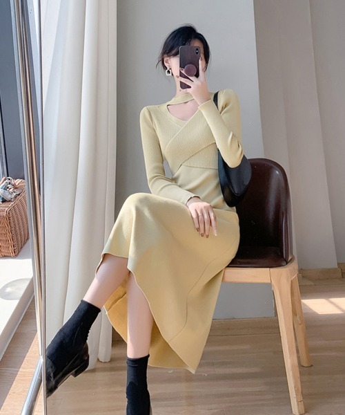 「Miniministore」 ニットワンピース フリー ブラック レディース_画像8