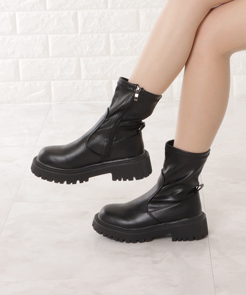 「Lace Ladies」 ショートブーツ 22.5 ブラック レディース_画像5