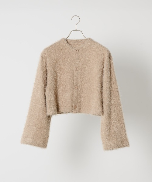 「FEKETE」 ニットカーディガン MEDIUM ベージュ レディース_画像9