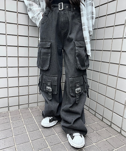 ALBUM DI FAMIGLIA ブラックデニムパンツ 【未使用品】 ALBUM DI FAMIGLIA(アルバムディファミリア)中古・古着オンライン通販