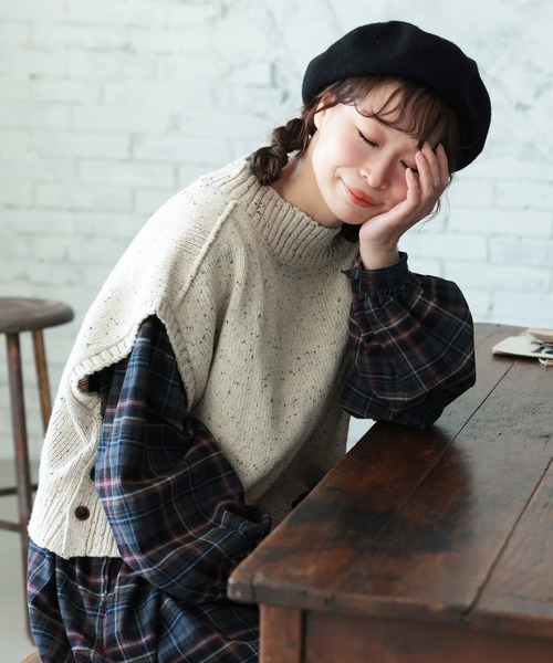 soulberry（ソウルベリー） ベスト ジレ 冬のアイスクリームなネップの