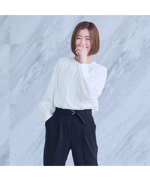 「AOYAMA」 長袖ブラウス S ラベンダー レディース_画像3