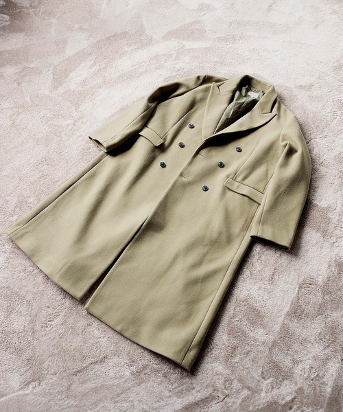 「EMMA CLOTHES」 チェスターコート S ベージュ メンズ_画像9