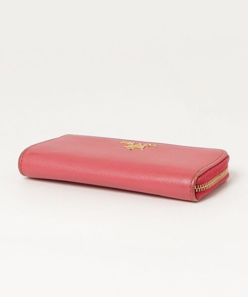【美品】PRADA　サフィアーノレザーキーケース　4連　ピンク PRADA（プラダ） サフィアーノ キーケース - ピンク レディース
