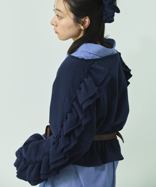 MIRROR STOKE トレーナー スウェット 「ZOZO限定」FRILL DOLMAN GATHER