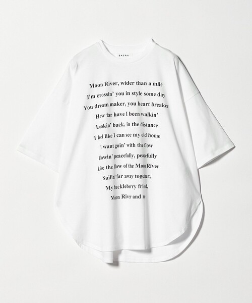 SACRA（サクラ） tシャツ 「SACRA」メッセージ Tシャツ レディース
