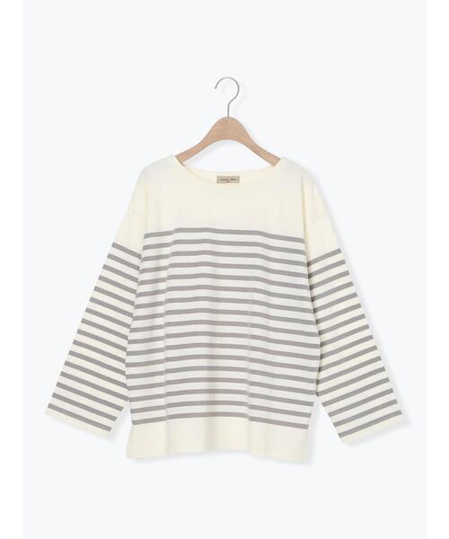 Samansa Mos2（サマンサモスモス） tシャツ パネルボーダーバスク