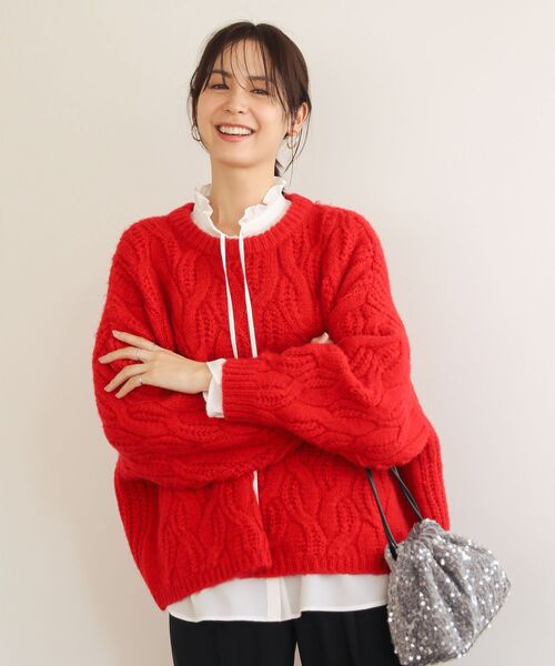 「Green Parks」 「chocol raffine robe」長袖ニット FREE ホワイト系その他2 レディース_画像3