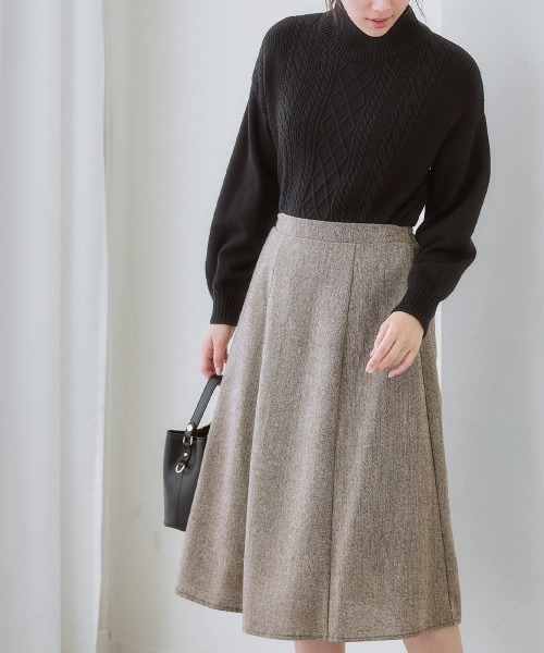 「7days Life Styling」 フレアスカート M グレー レディース_画像4