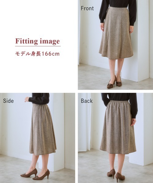 「7days Life Styling」 フレアスカート M グレー レディース_画像8