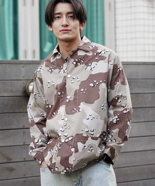 PGG カモフラージュ柄カバーオール SUNNY SPORTS（サニースポーツ） カバーオール PRINTED COVER JACKET