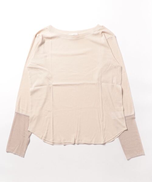 「DouDou」 長袖カットソー FREE ベージュ レディース_画像2