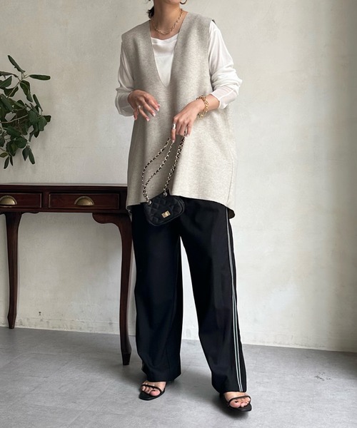 「DouDou」 長袖カットソー FREE ベージュ レディース_画像4