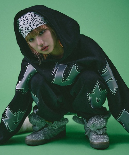 “*ん様 GARFY黒パーカー GALFY（ガルフィー） プルオーバーパーカー X-LARGE ブラック メンズ