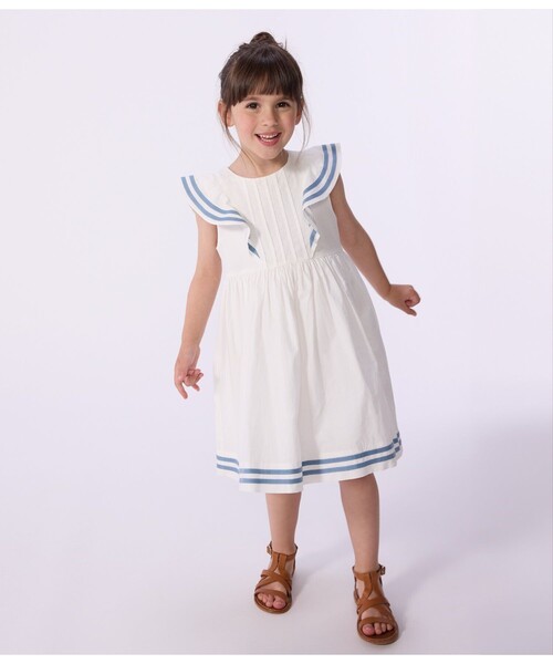 PETIT BATEAU（プチバトー） ワンピース ポプリンワンピース キッズ 